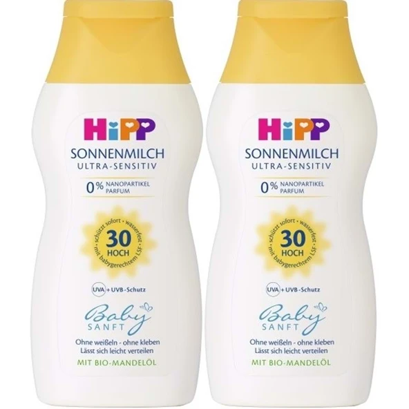 Hipp Babysanft Bebek Güneş Sütü 200Ml (30 Faktör) (2 Li Set) ürün görseli 1