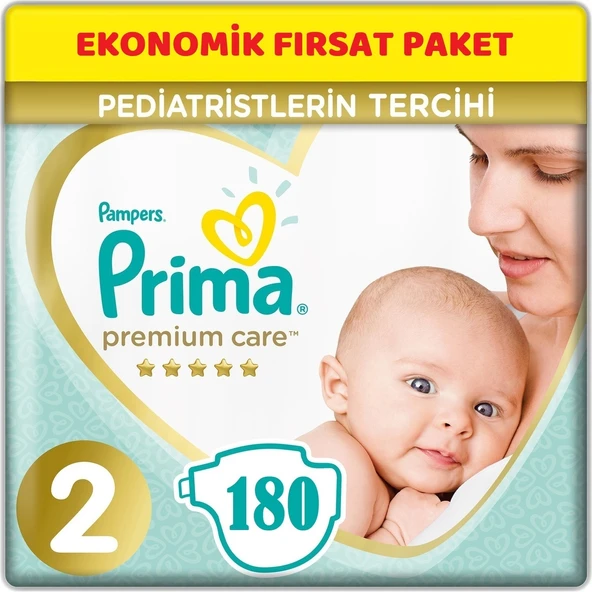 Prima Premium Care Bebek Bezi 2 Beden 4-8 KG Mini 180 Adet Ekonomik Fırsat Pk ürün görseli 1