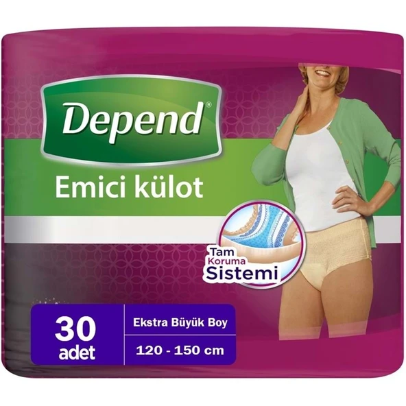 Depend Emici Külot Yetişkin Bezi XL - Extra Büyük Kadın (30 Adet) ürün görseli 1
