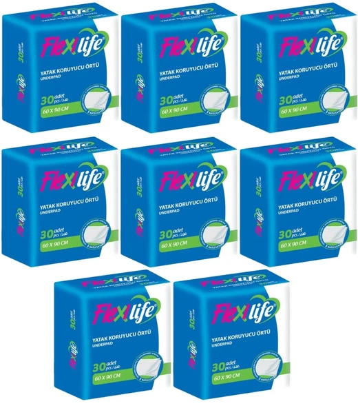 Flexi Life Yetişkin Alt Açma Yatak Koruyucu Örtü 60*90CM Klasik 240 Adet (8PK*30) ürün görseli 1