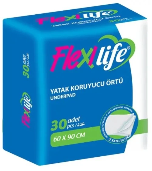 Flexi Life Yetişkin Alt Açma Yatak Koruyucu Örtü 60*90CM (İç Adet 30 Adet) Klasik ürün görseli 1