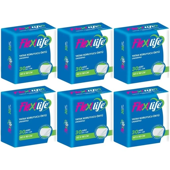 Flexi Life Yetişkin Alt Açma Yatak Koruyucu Örtü 60*90CM Klasik 180 Adet (6PK*30) ürün görseli 1