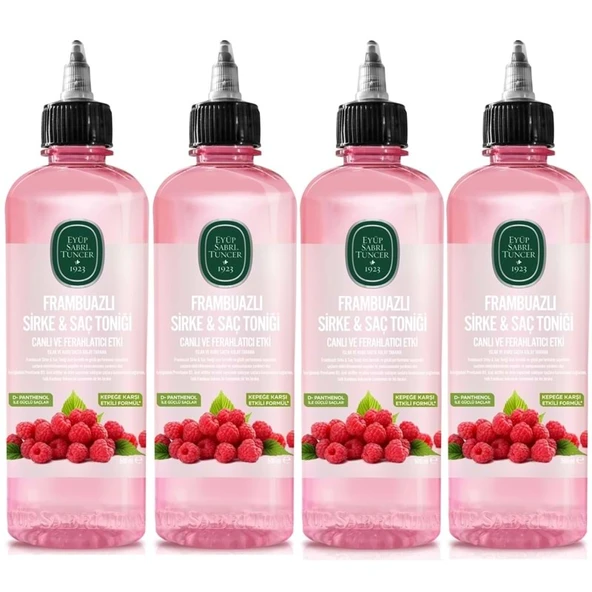 Eyüp Sabri Tuncer Saç Toniği 500ML Frambuazlı Sirkeli (4 Lü Set) ürün görseli 1
