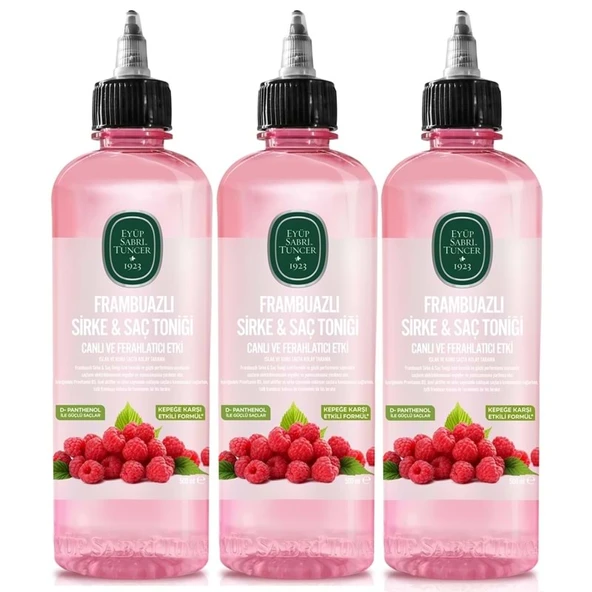 Eyüp Sabri Tuncer Saç Toniği 500ML Frambuazlı Sirkeli (3 Lü Set) ürün görseli 1