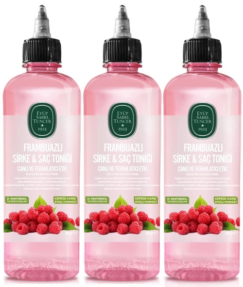 Eyüp Sabri Tuncer Saç Toniği 500ML Frambuazlı Sirkeli (3 Lü Set) ürün görseli 1