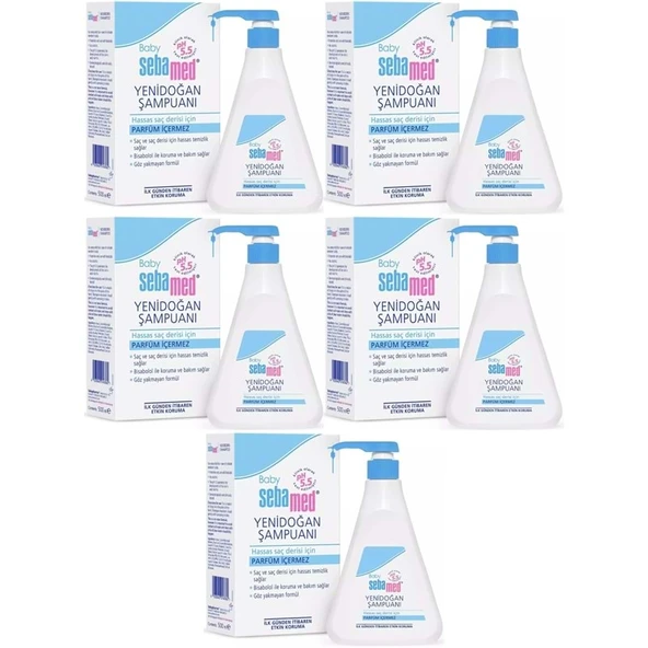 Sebamed Bebek Şampuanı 500ML Pompalı (Yenidoğanlar İçin) (5 Li Set) ürün görseli 1