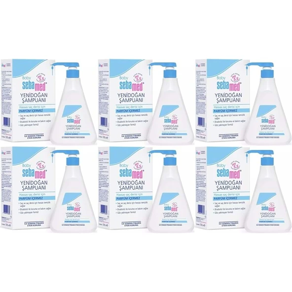 Sebamed Bebek Şampuanı 500ML Pompalı (Yenidoğanlar İçin) (6 Lı Set) ürün görseli 1