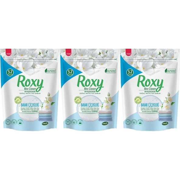 Dalan Roxy Bio Clean Matik Sabun Tozu 1.6Kg Bahar Çiçekleri (3 Lü Set) (156 Yıkama) ürün görseli 1