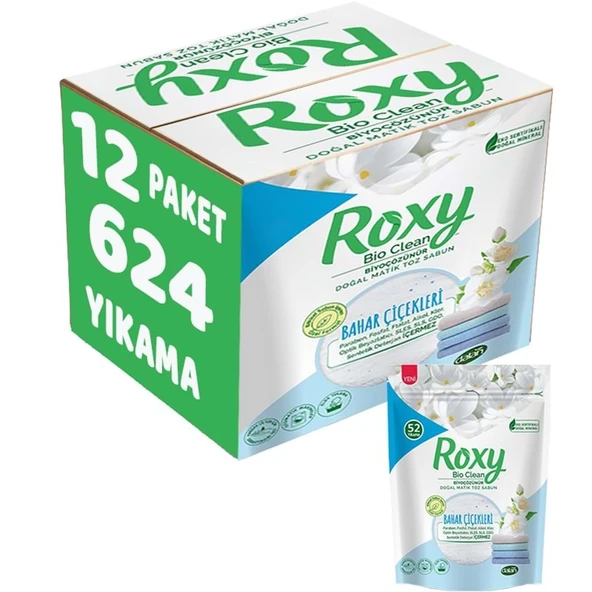 Dalan Roxy Bio Clean Matik Sabun Tozu 1.6Kg Bahar Çiçekleri (12 Li Set) (624 Yıkama) ürün görseli 1