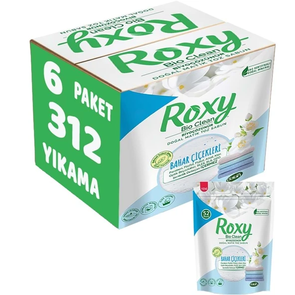 Dalan Roxy Bio Clean Matik Sabun Tozu 1.6Kg Bahar Çiçekleri (6 Lı Set) (312 Yıkama) ürün görseli 1