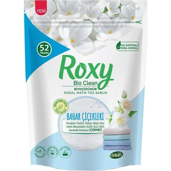 Dalan Roxy Bio Clean Matik Sabun Tozu 1.6Kg Bahar Çiçekleri (18 Li Set) (936 Yıkama) ürün görseli 1