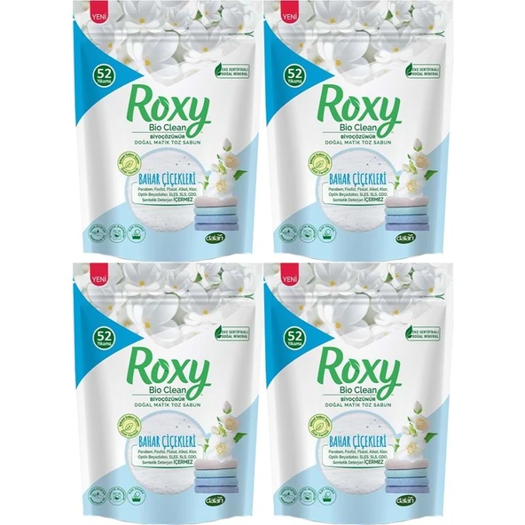 Dalan Roxy Bio Clean Matik Sabun Tozu 1.6Kg Bahar Çiçekleri (4 Lü Set) (208 Yıkama) ürün görseli 1