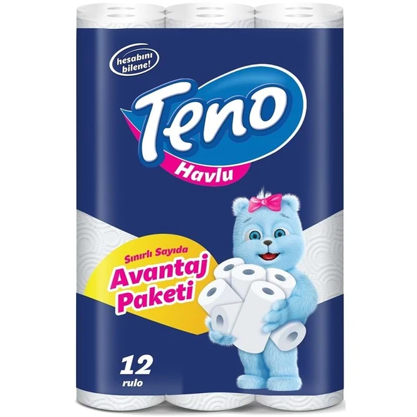 Teno Ultra Kağıt Havlu Çift Katlı 12 Li Paket (Avantaj Pk Serisi) ürün görseli 1