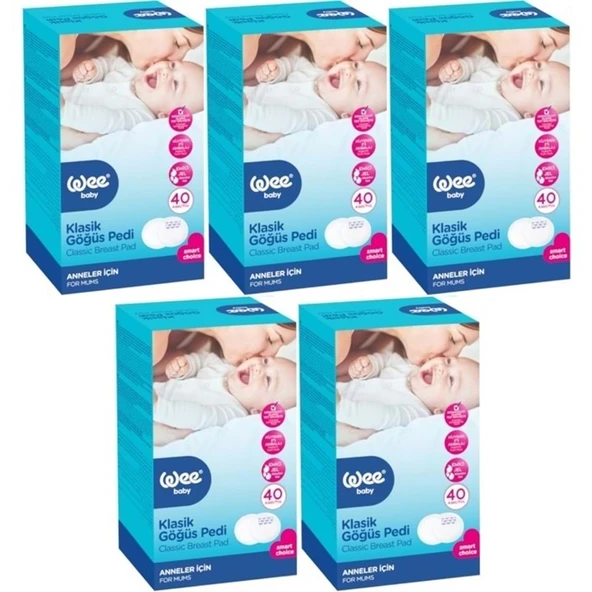 Wee Baby Klasik Göğüs Pedi (40 Lı) 200 Adet (5Pk*40) ürün görseli 1