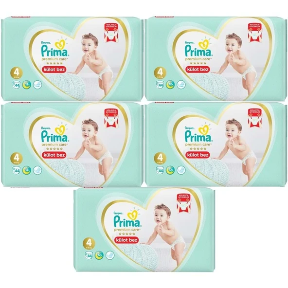 Prima Premium Care Külot Bebek Bezi 4 Beden 9-15 KG 220 Adet MeGa Ekonomik Pk ürün görseli 1