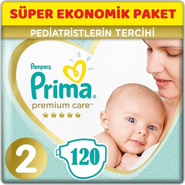 Prima Premium Care Bebek Bezi 2 Beden 4-8 Mini 120 Adet Ekonomik Pk ürün görseli 1
