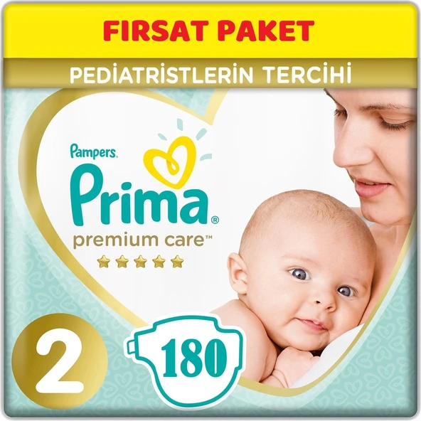 Prima Premium Care Bebek Bezi 2 Beden 4-8 KG Mini 180 Adet Ekonomik Fırsat Pk ürün görseli 1
