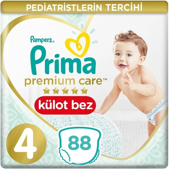 Prima Premium Care Külot Bebek Bezi 4 Beden 9-15 KG 88 Adet Süper Ekonomik Pk ürün görseli 1
