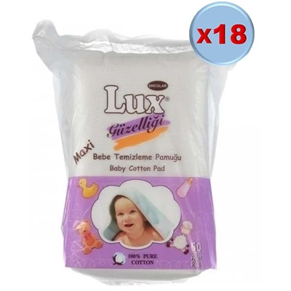 Lux Bebek Temizleme Pamuğu 1080 Adet (18Pk*60) ürün görseli 1