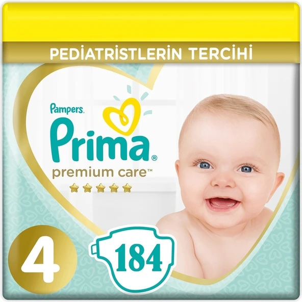 Prima Premium Care Bebek Bezi 4 Beden 9-14 KG Maxi 184 Adet Süper Ekonomik Fırsat Pk ürün görseli 1