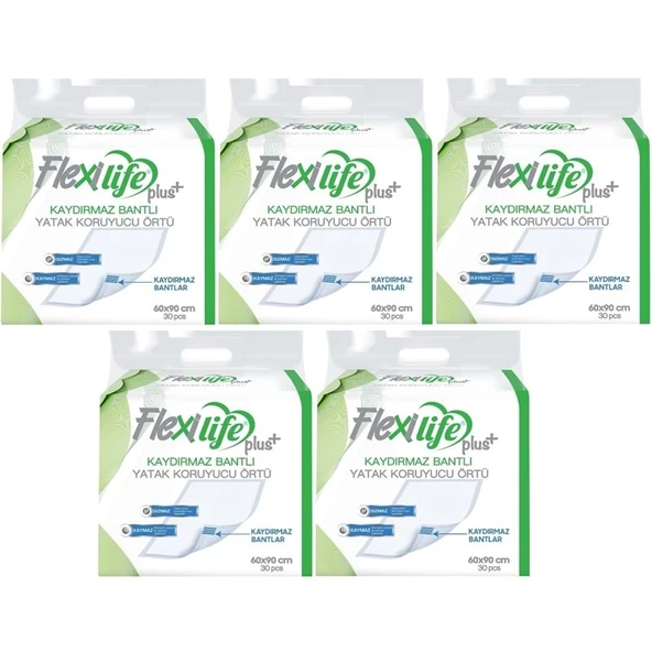 Flexi Life Yetişkin Alt Açma Yatak Koruyucu Örtü 60*90CM 150 Adet Kaydırmaz ürün görseli 1