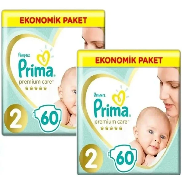 Prima Premium Care Bebek Bezi 2 Beden 4-8 Mini 120 Adet Ekonomik Pk ürün görseli 1