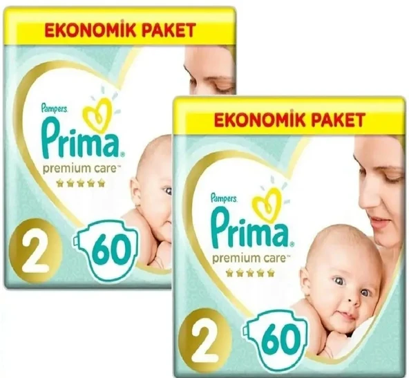 Prima Premium Care Bebek Bezi 2 Beden 4-8 Mini 120 Adet Ekonomik Pk ürün görseli 1