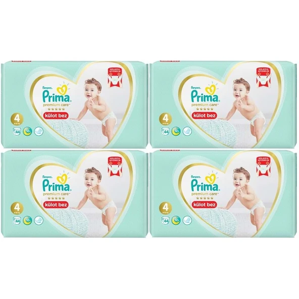Prima Premium Care Külot Bebek Bezi 4 Beden 9-15 KG 176 Adet Süper Ekonomik Fırsat Pk ürün görseli 1