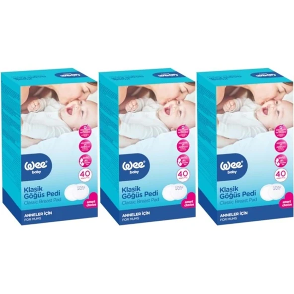 Wee Baby Klasik Göğüs Pedi (40 Lı) 120 Adet (3Pk*40) ürün görseli 1