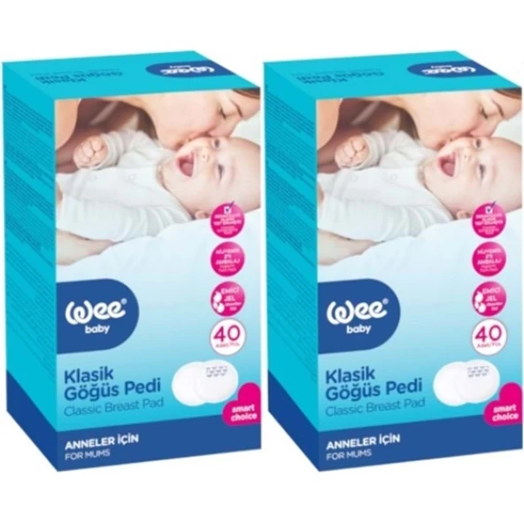 Wee Baby Klasik Göğüs Pedi (40 Lı) 80 Adet (2Pk*40) ürün görseli 1