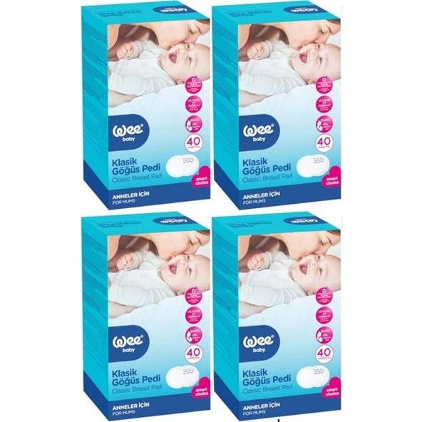 Wee Baby Klasik Göğüs Pedi (40 Lı) 160 Adet (4Pk*40) ürün görseli 1