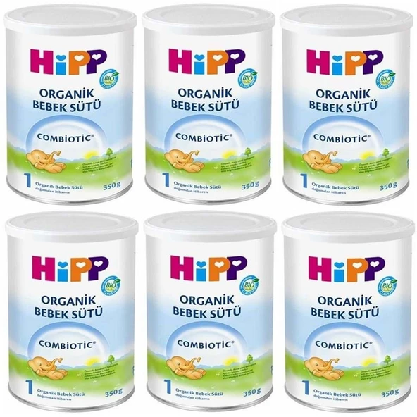 Hipp Organik Combiotic Bebek Sütü 350GR No:1 (6 Lı Set) ürün görseli 1