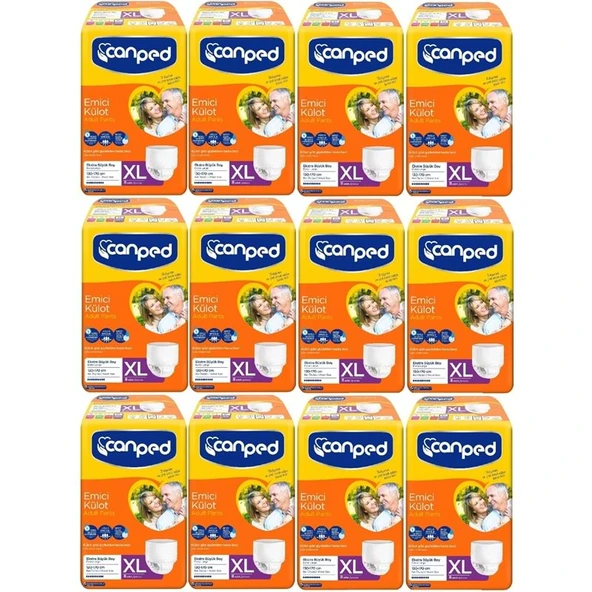 Canped Emici Külot Yetişkin Bezi XL - Ekstra Büyük - Extra Large 96 Adet ürün görseli 1