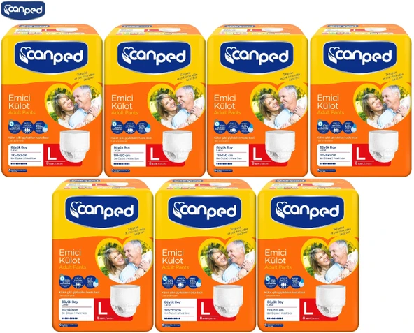 Canped Emici Külot Yetişkin Bezi Büyük-Large 56 Adet (7Pk*8) ürün görseli 1