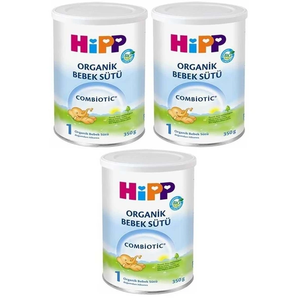 Hipp Organik Combiotic Bebek Sütü 350GR No:1 (3 Lü Set) ürün görseli 1