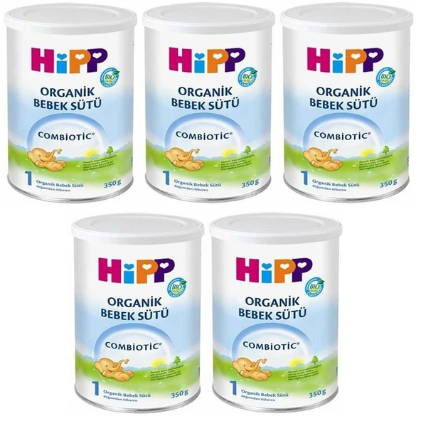 Hipp Organik Combiotic Bebek Sütü 350GR No:1 (5 Li Set) ürün görseli 1