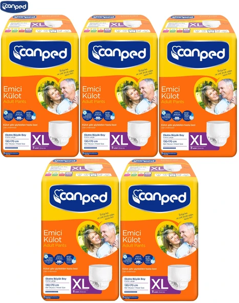 Canped Emici Külot Yetişkin Bezi XL-Extra Large Büyük Adet 42 (6PK*7) ürün görseli 1