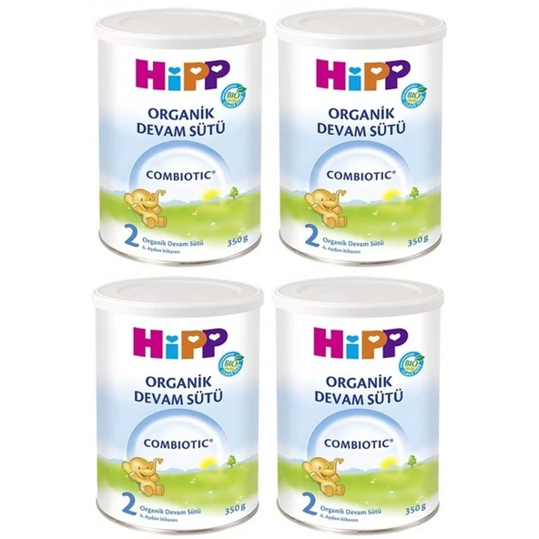 Hipp Organik Combiotic Bebek Sütü 350GR No:2 (4 Lü Set) ürün görseli 1