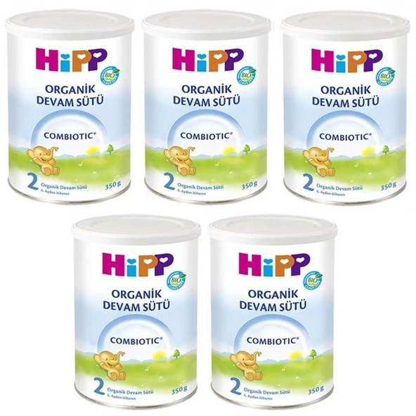 Hipp Organik Combiotic Bebek Sütü 350GR No:2 (5 Li Set) ürün görseli 1