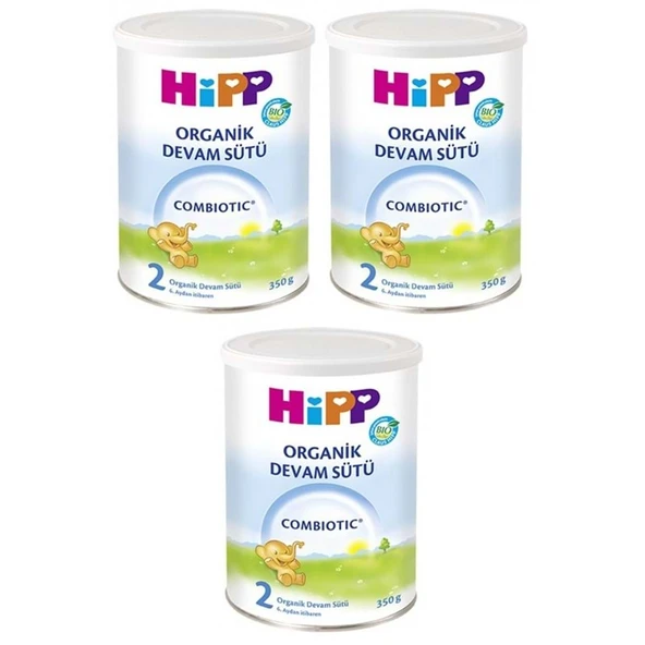 Hipp Organik Combiotic Bebek Sütü 350GR No:2 (3 Lü Set) ürün görseli 1