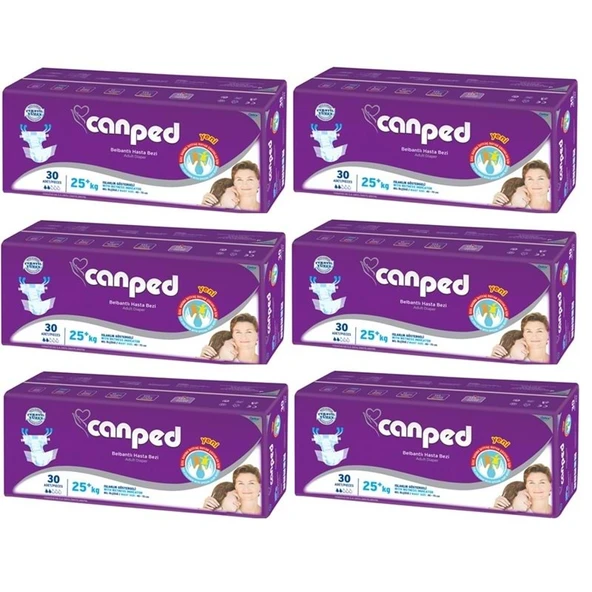 Canped Çoçuklar İçin Yetişkin Bezi Bel Bantlı Tekstil Yüzey XS - Extra Küçük - 180 Adet ürün görseli 1