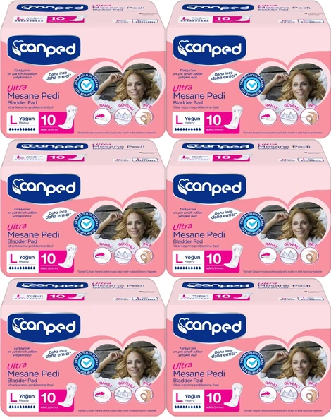 Canped Mesane Pedi Ultra L - Large - Büyük - Yoğun 60 Adet (6PK*10) ürün görseli 1