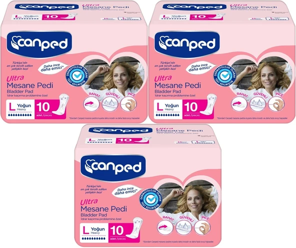 Canped Mesane Pedi Ultra L - Large - Büyük - Yoğun 30 Adet (3PK*10) ürün görseli 1
