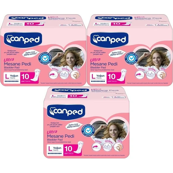 Canped Mesane Pedi Ultra L - Large - Büyük - Yoğun 30 Adet (3PK*10) ürün görseli 1