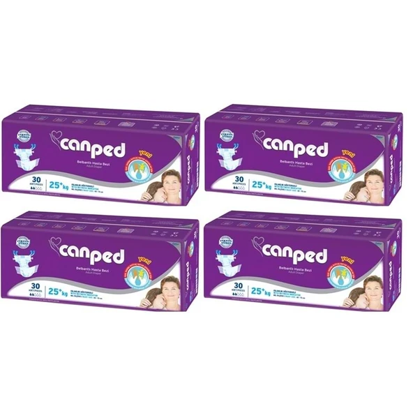 Canped Çoçuklar İçin Yetişkin Bezi Bel Bantlı Tekstil Yüzey XS - Extra Küçük - 120 Adet ürün görseli 1