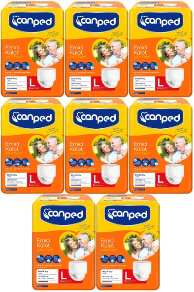 Canped Emici Külot Yetişkin Bezi Büyük-Large 64 Adet (8Pk*8) ürün görseli 1