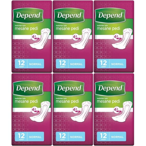 Depend Mesane Pedi Kadın Normal 72 Adet ürün görseli 1