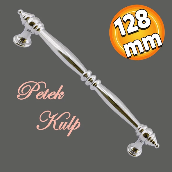 Petek Mobilya Mutfak Dolabı Çekmece Dolap Kapak Kulpu Düz Metal Kulp Kulbu Kulpu 128 Mm Krom ürün görseli 1