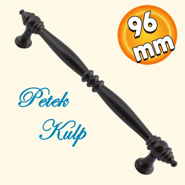 Petek Mobilya Mutfak Dolabı Çekmece Dolap Kapak Kulpu Düz Metal Kulp Kulbu Kulpu 96 Mm Siyah ürün görseli 1