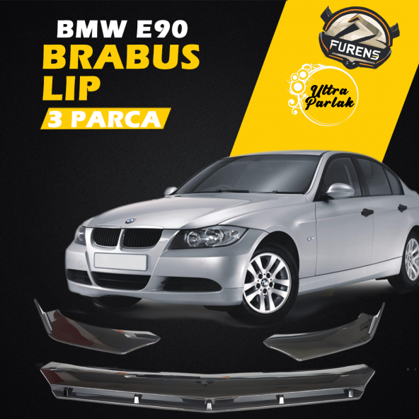Bmw E90 Uyumlu Brabus Ön Lip 3 Parça Kanatlı Lip ürün görseli 1